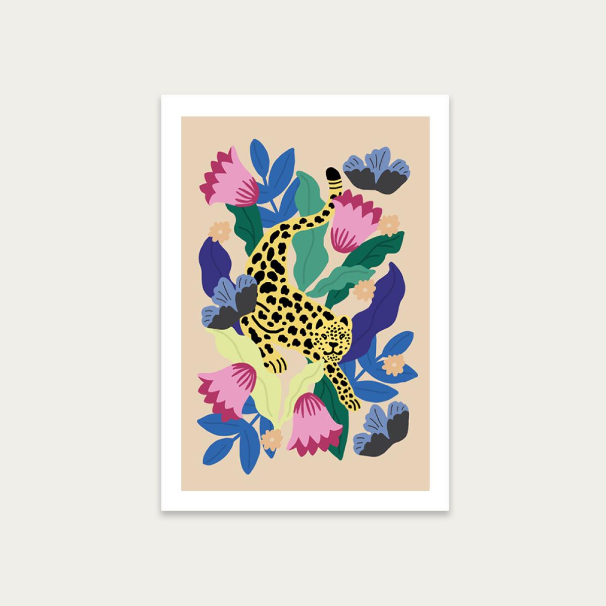 Jungle Leopard Art Print Unframed