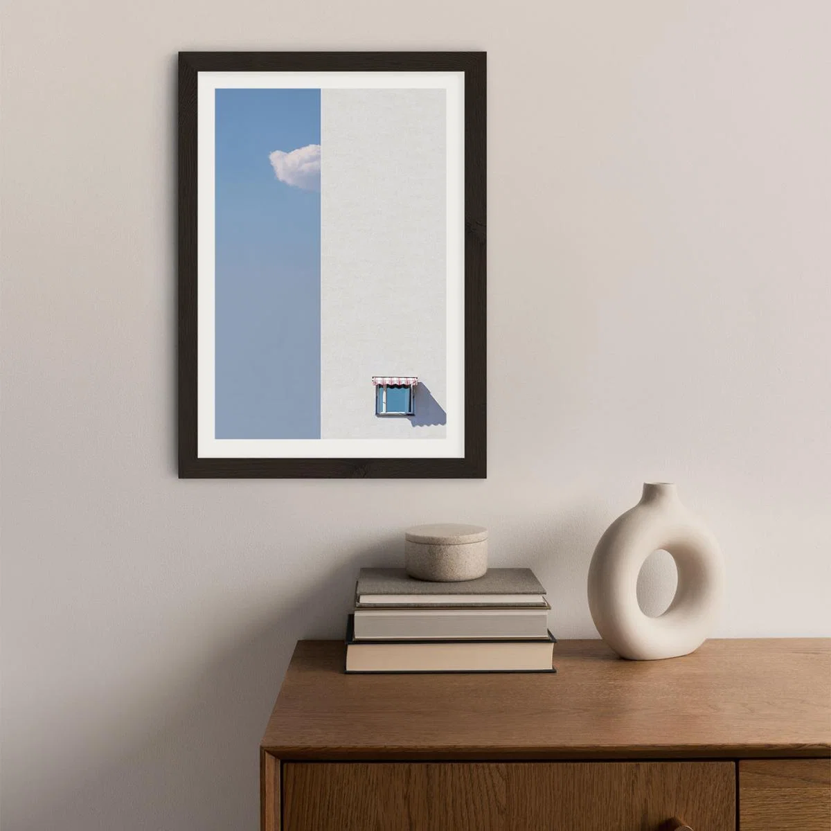 Half Cloud Art Print Black Frame – image 2