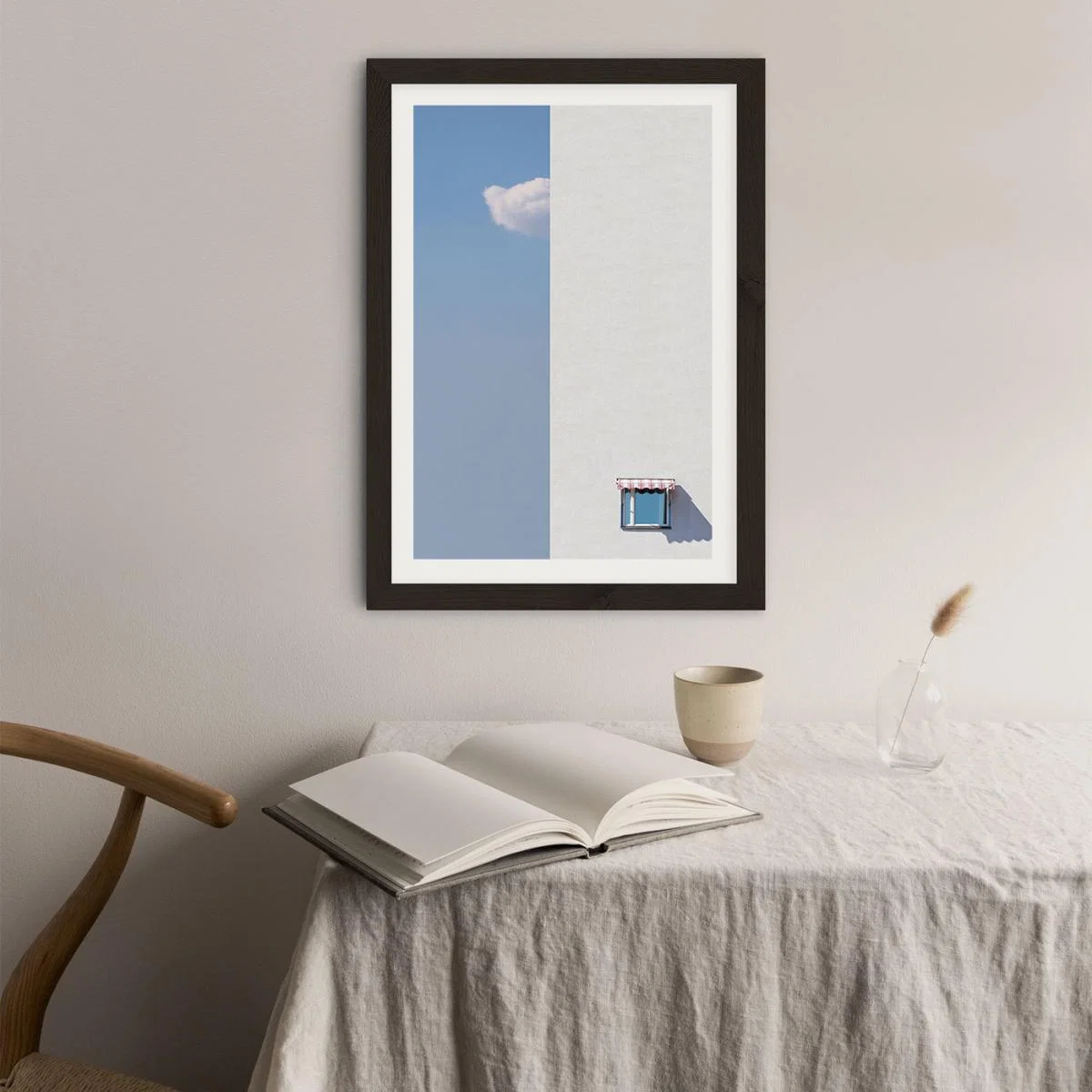 Half Cloud Art Print Black Frame – image 3