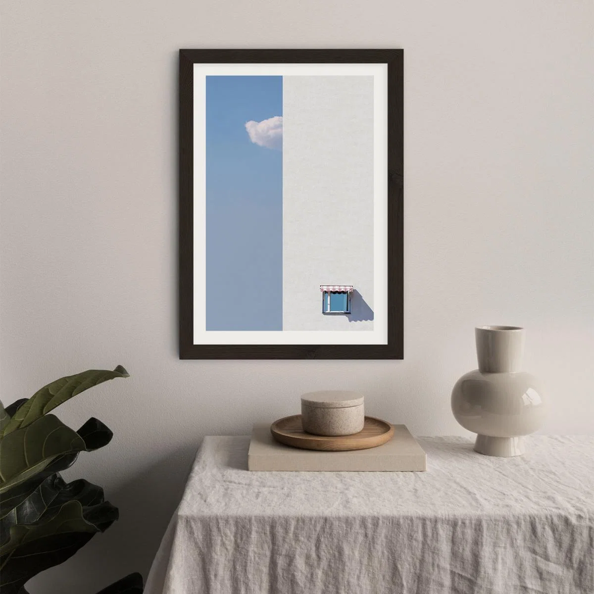 Half Cloud Art Print Black Frame – image 6