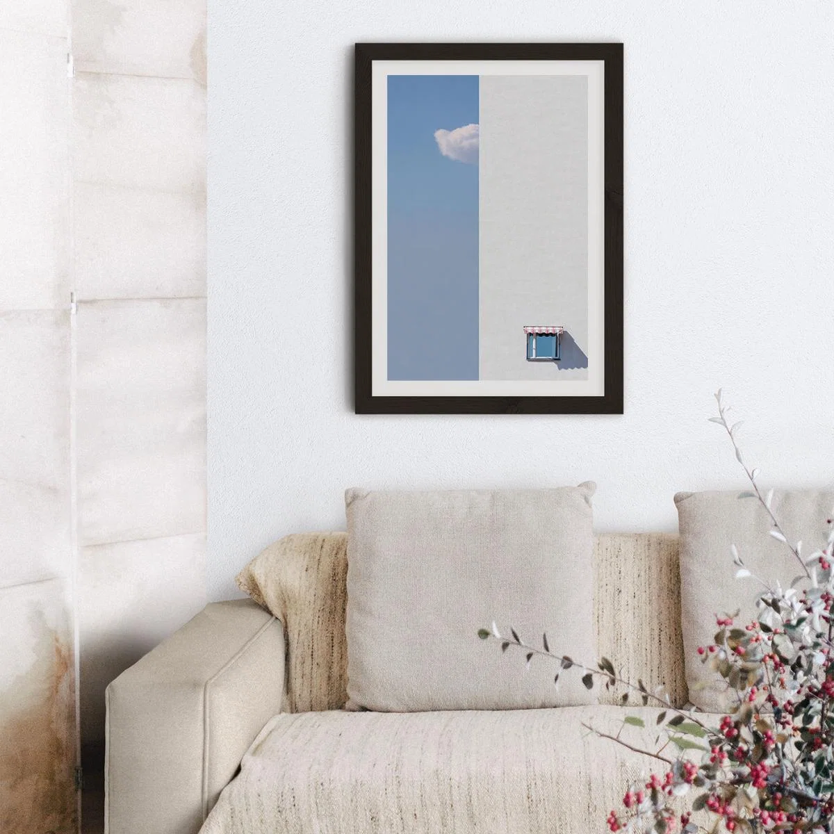 Half Cloud Art Print Black Frame – image 10