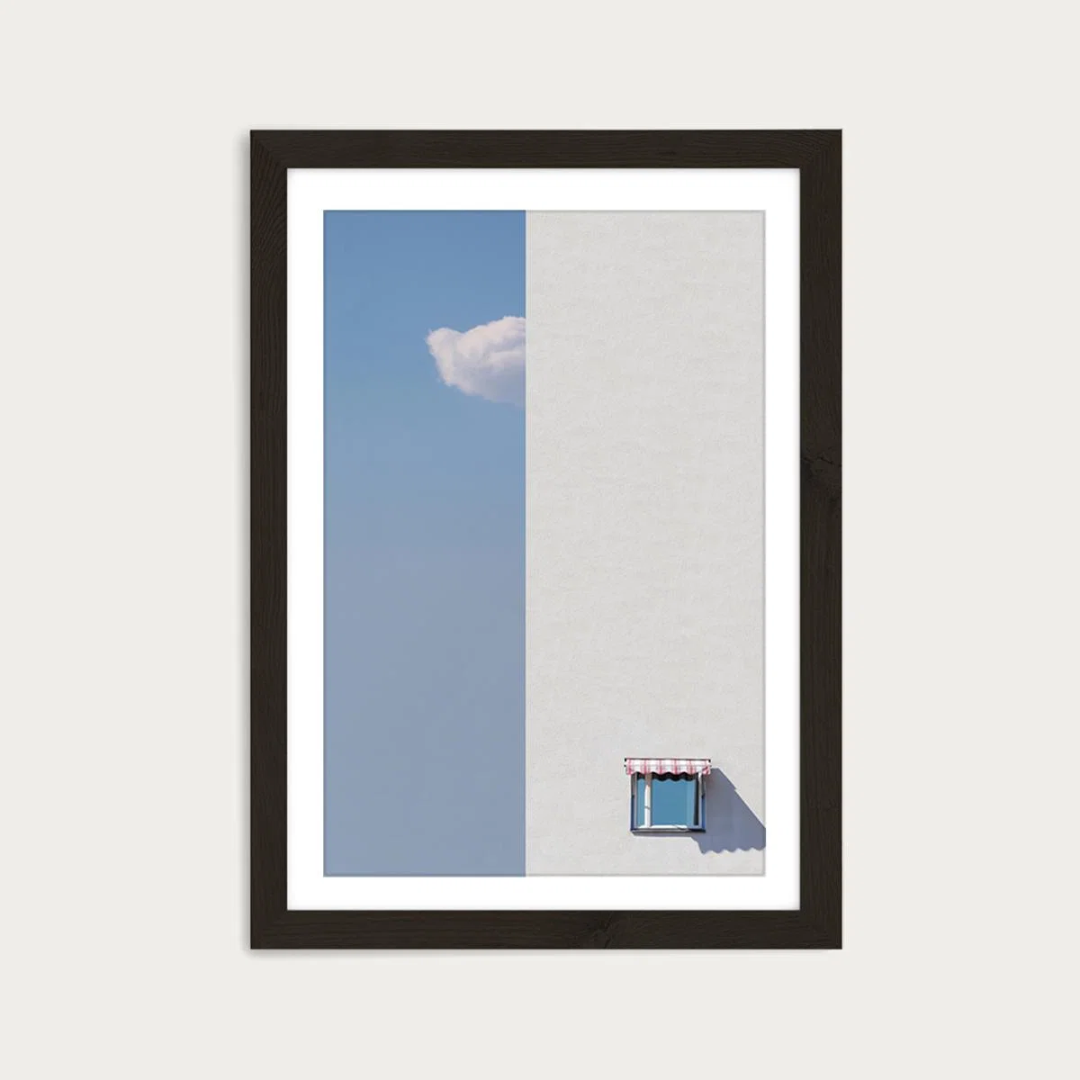 Half Cloud Art Print Black Frame – image 1