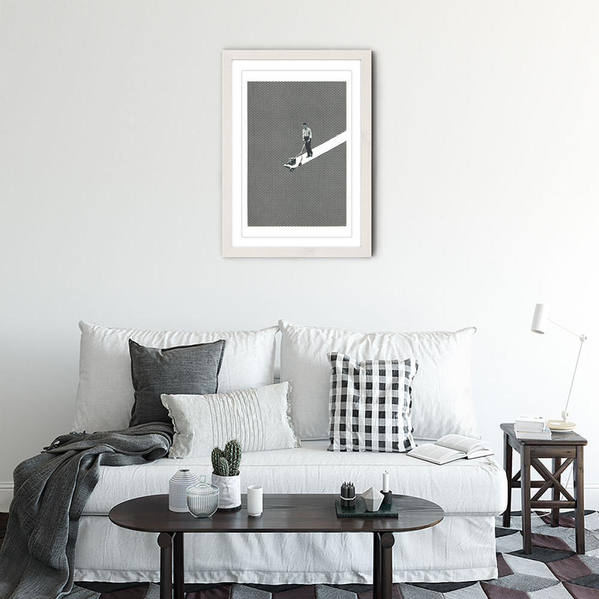Linescaper 9 Art Print White Frame – image 2