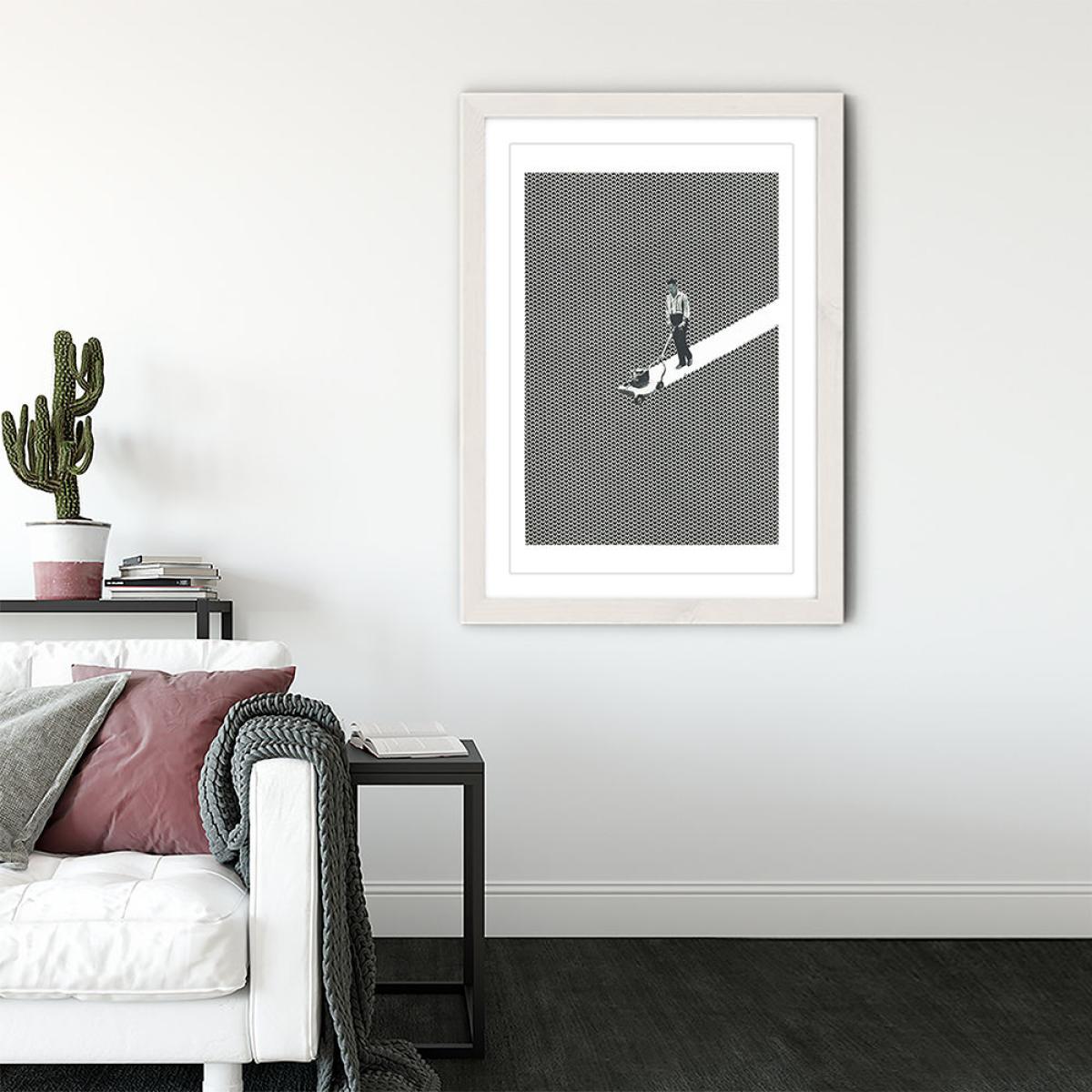 Linescaper 9 Art Print White Frame – image 3