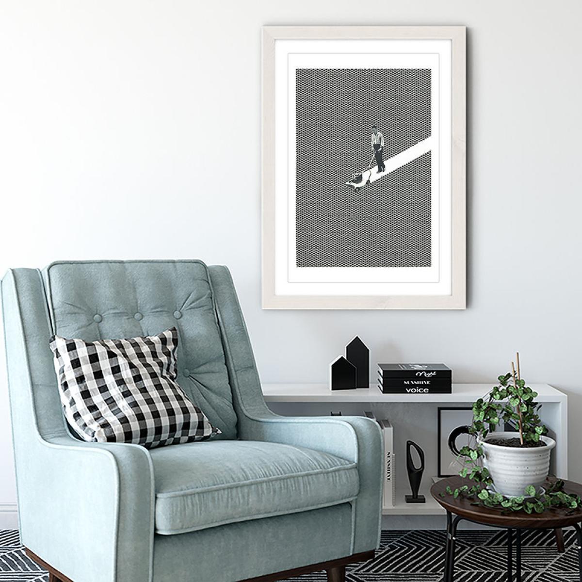 Linescaper 9 Art Print White Frame – image 4
