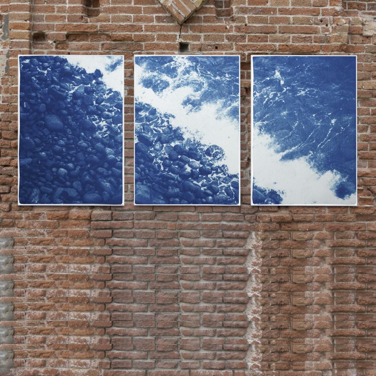 British Pebble Beach Handmade Cyanotype Art Print – image 4