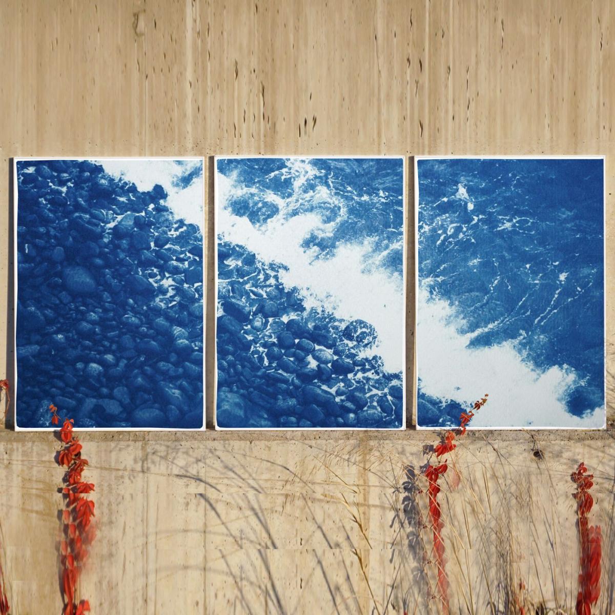 British Pebble Beach Handmade Cyanotype Art Print – image 9