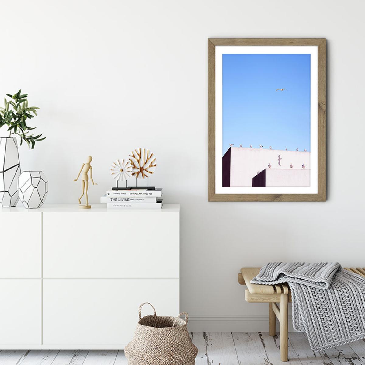 Gang Meeting Art Print Oak Frame – image 2