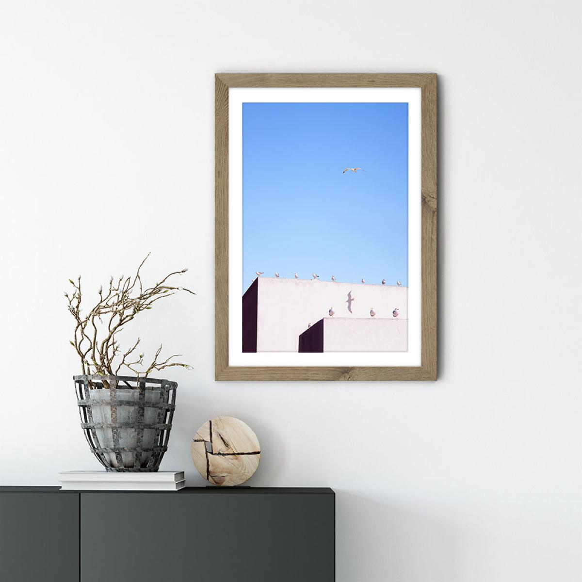 Gang Meeting Art Print Oak Frame – image 4