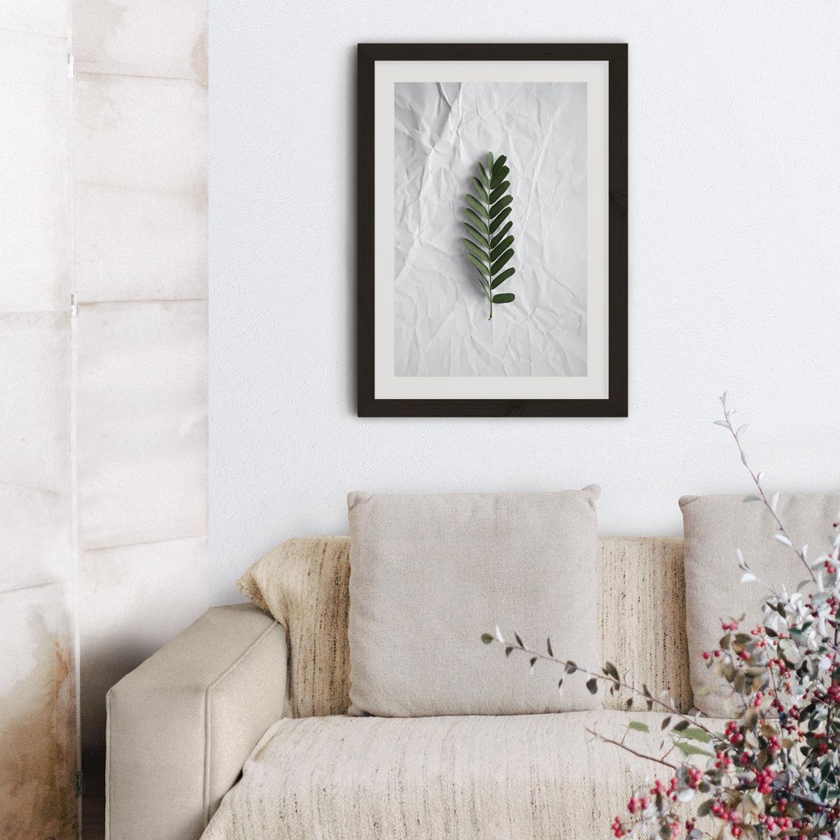 Minimal Forest Love Art Print Black Frame – image 2