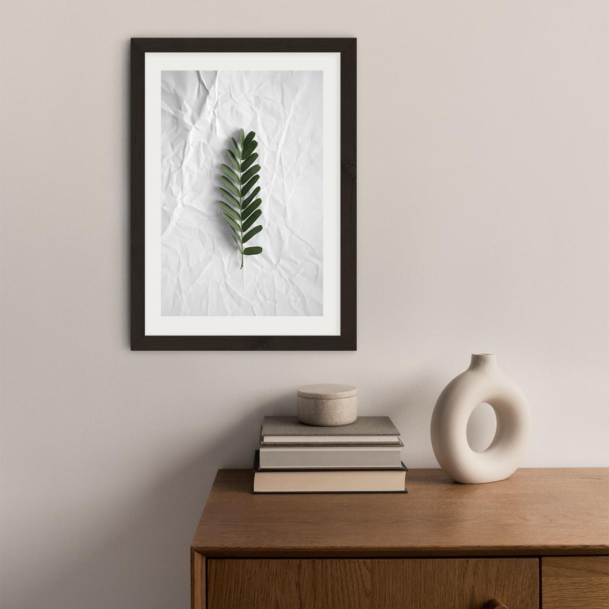 Minimal Forest Love Art Print Black Frame – image 3