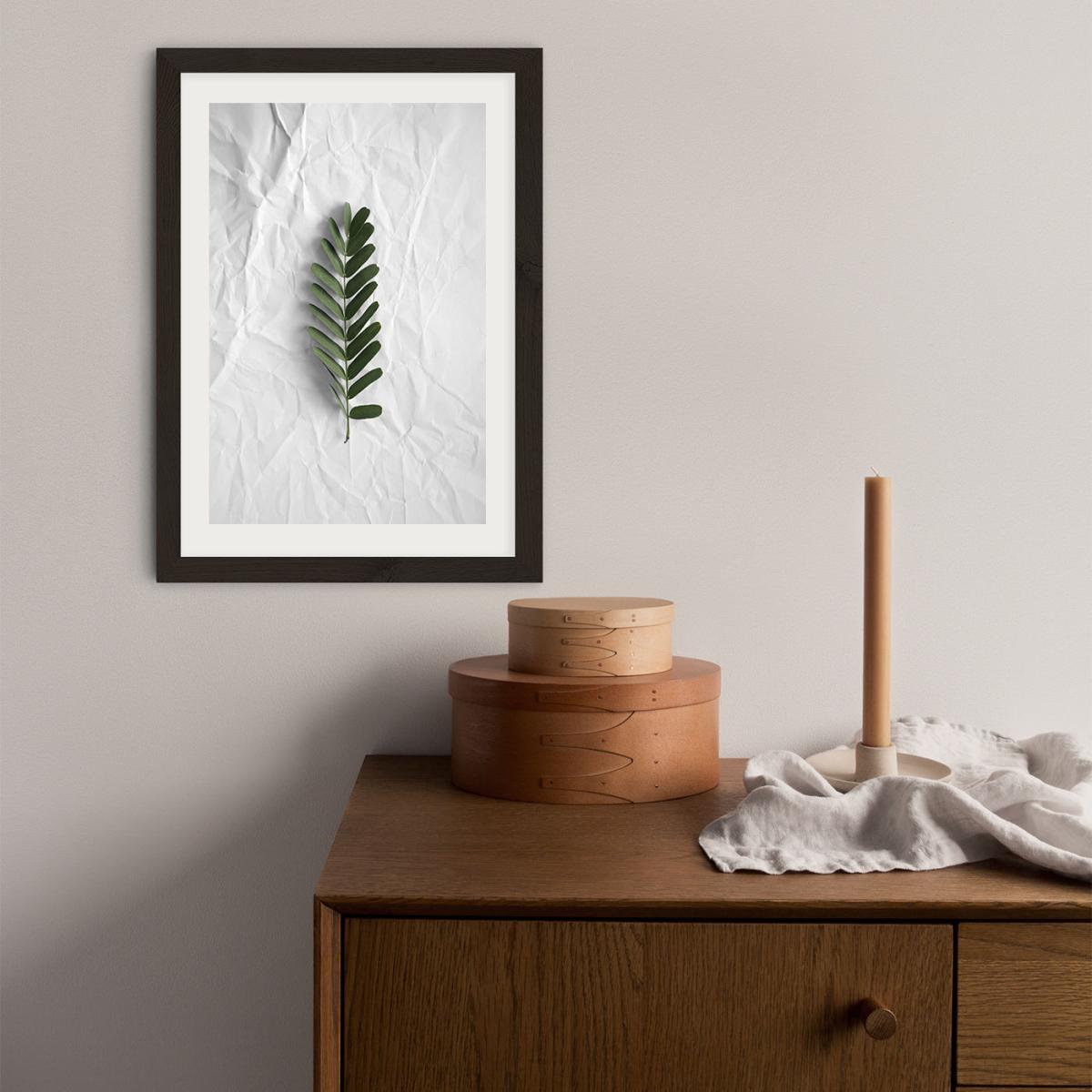 Minimal Forest Love Art Print Black Frame – image 4