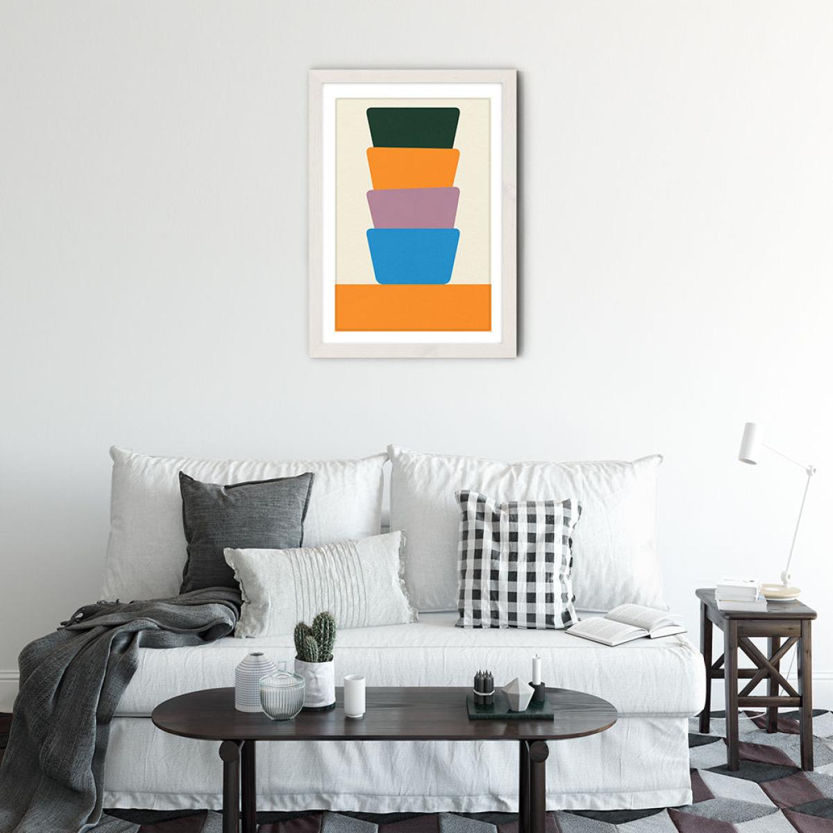 Four Bowls II Art Print White Frame – image 2