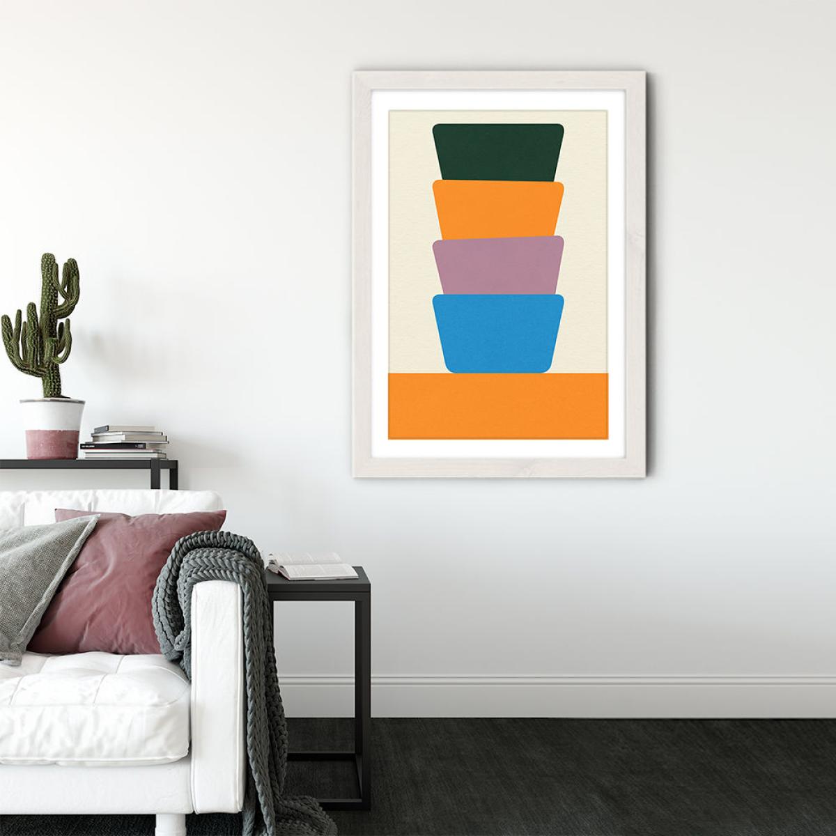 Four Bowls II Art Print White Frame – image 3