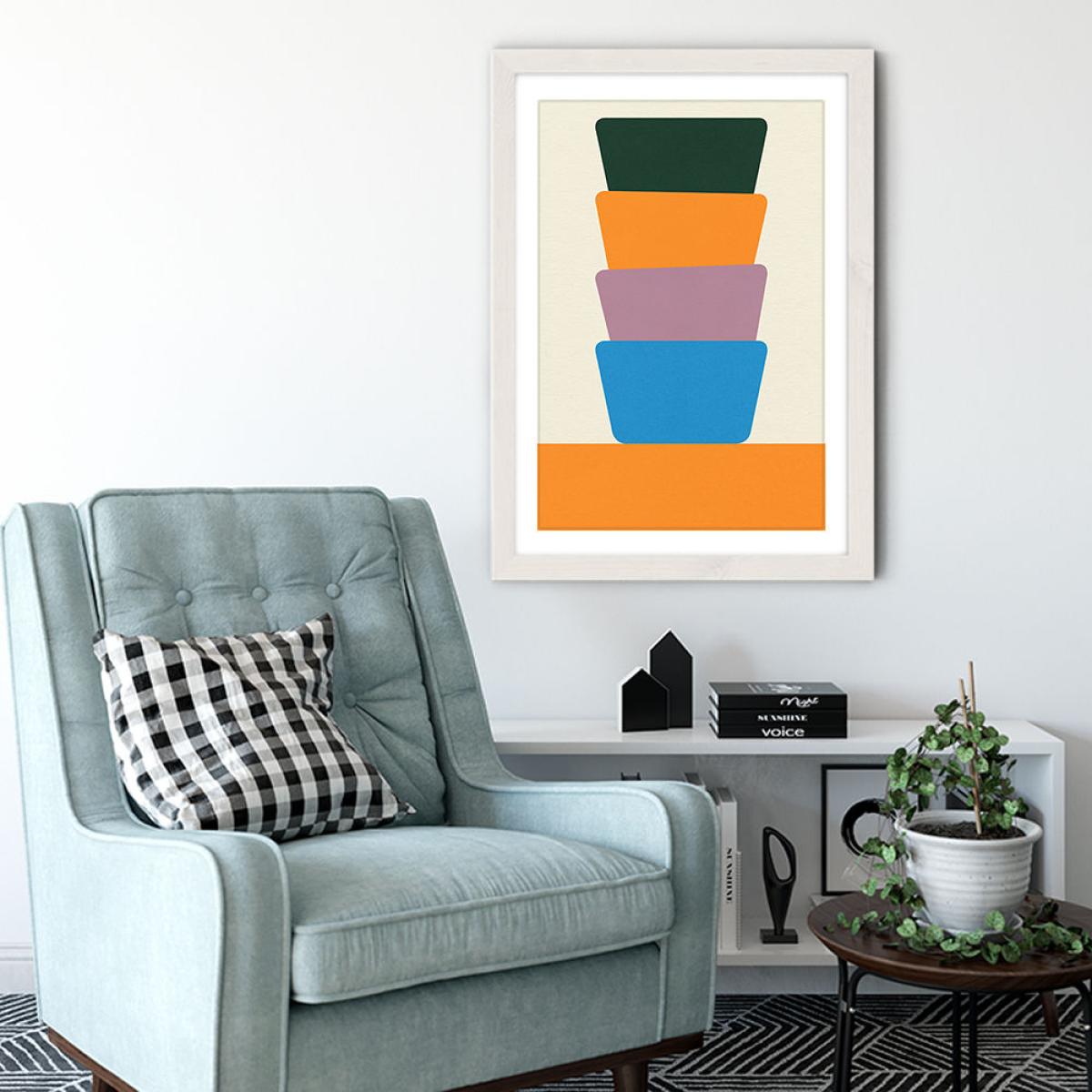 Four Bowls II Art Print White Frame – image 4