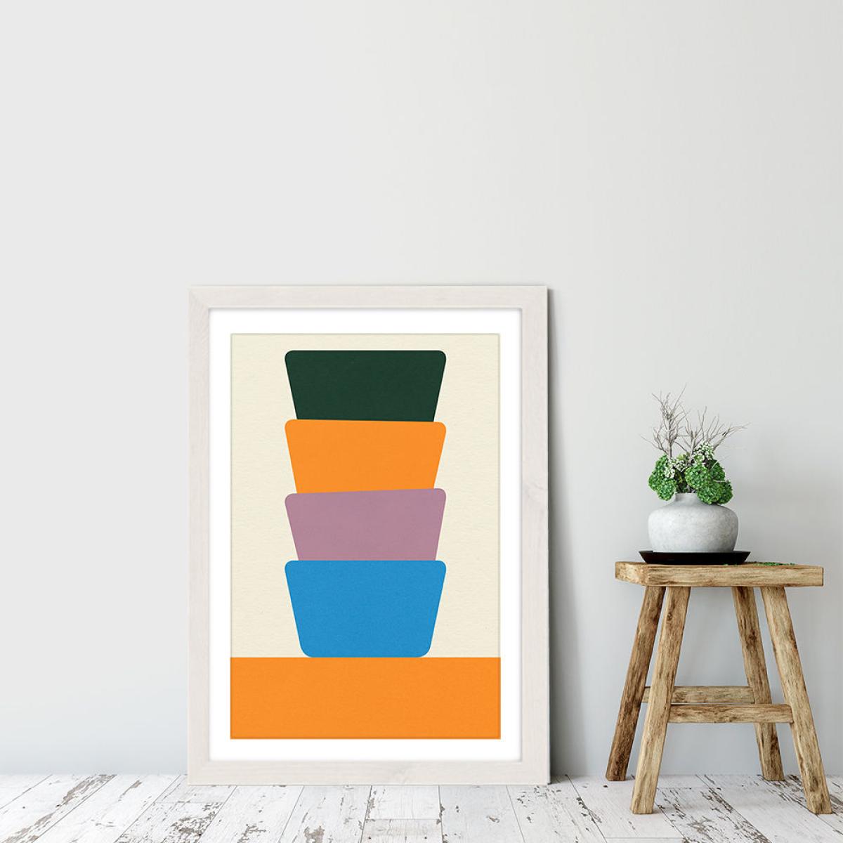 Four Bowls II Art Print White Frame – image 6