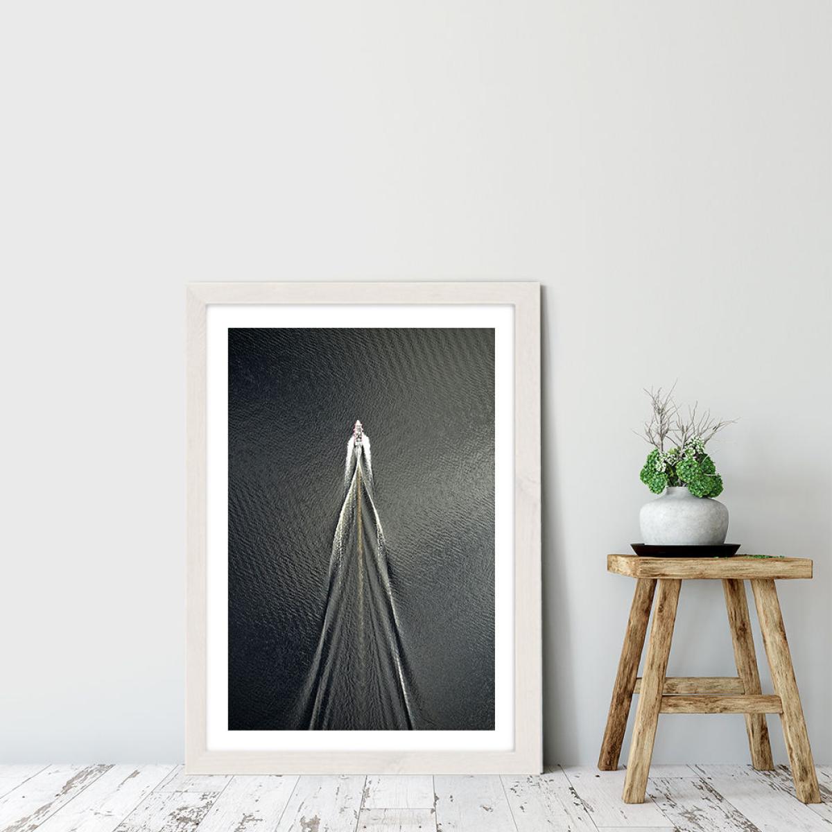 Boat Art Print White Frame – image 7