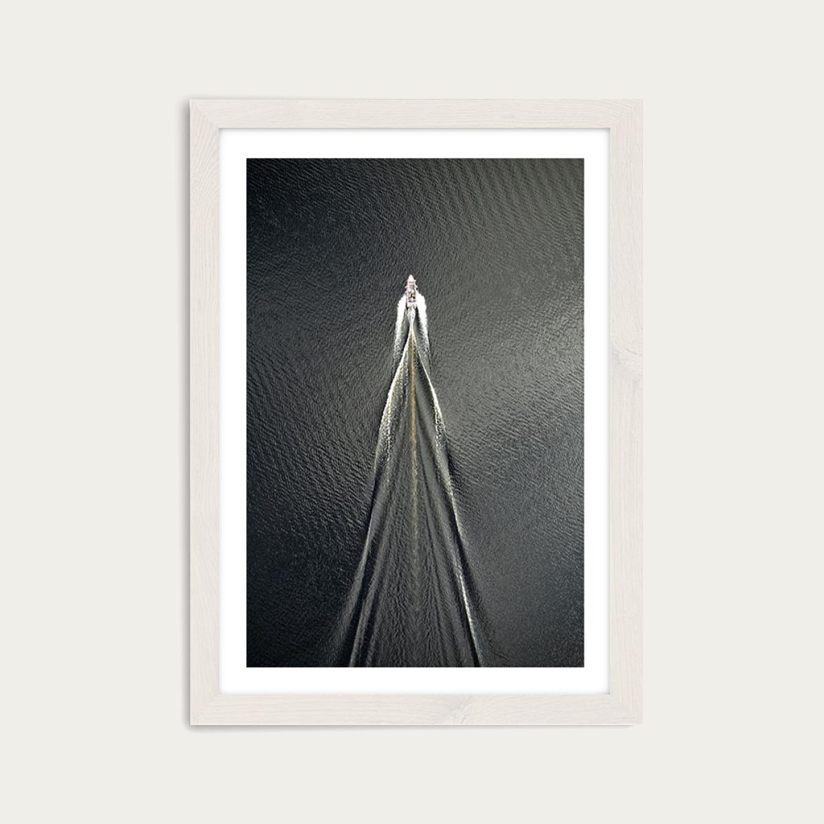 Boat Art Print White Frame – image 1