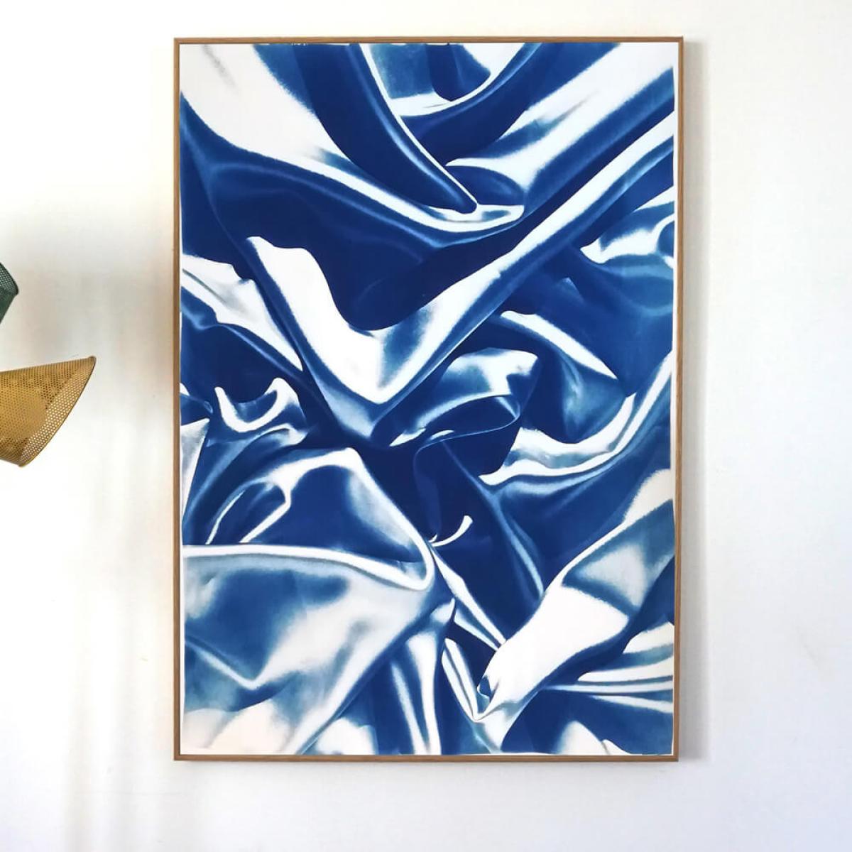 Classic Blue Silk Movement No.4 Limited Edition Handmade Cyanotype Art Print – image 7