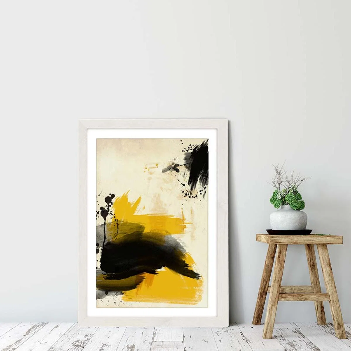 Schrieber Yellow No.3 Art Print White Frame – image 4