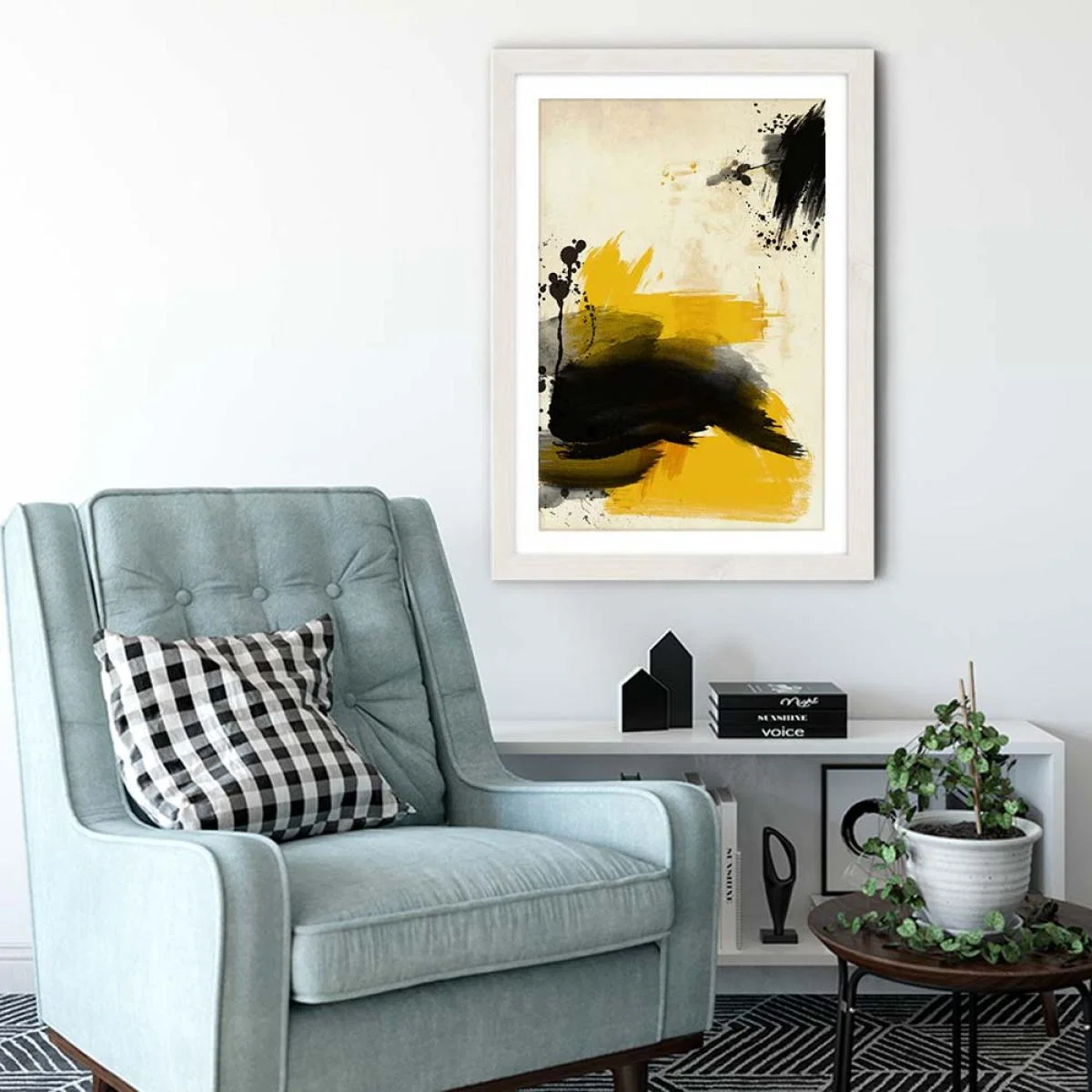 Schrieber Yellow No.3 Art Print White Frame – image 5