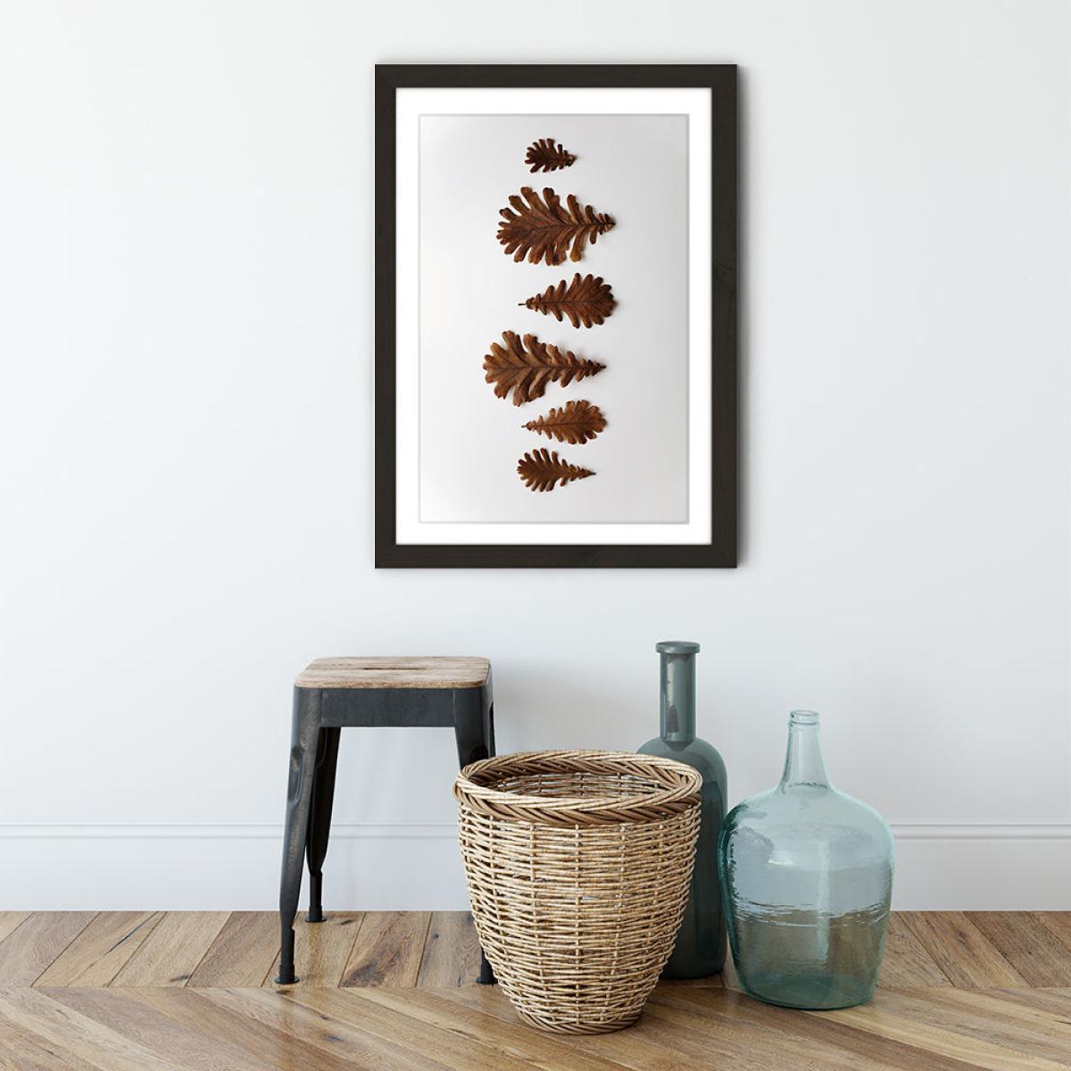 Shapes - Oak Leaf’s Art Print Black Frame – image 2