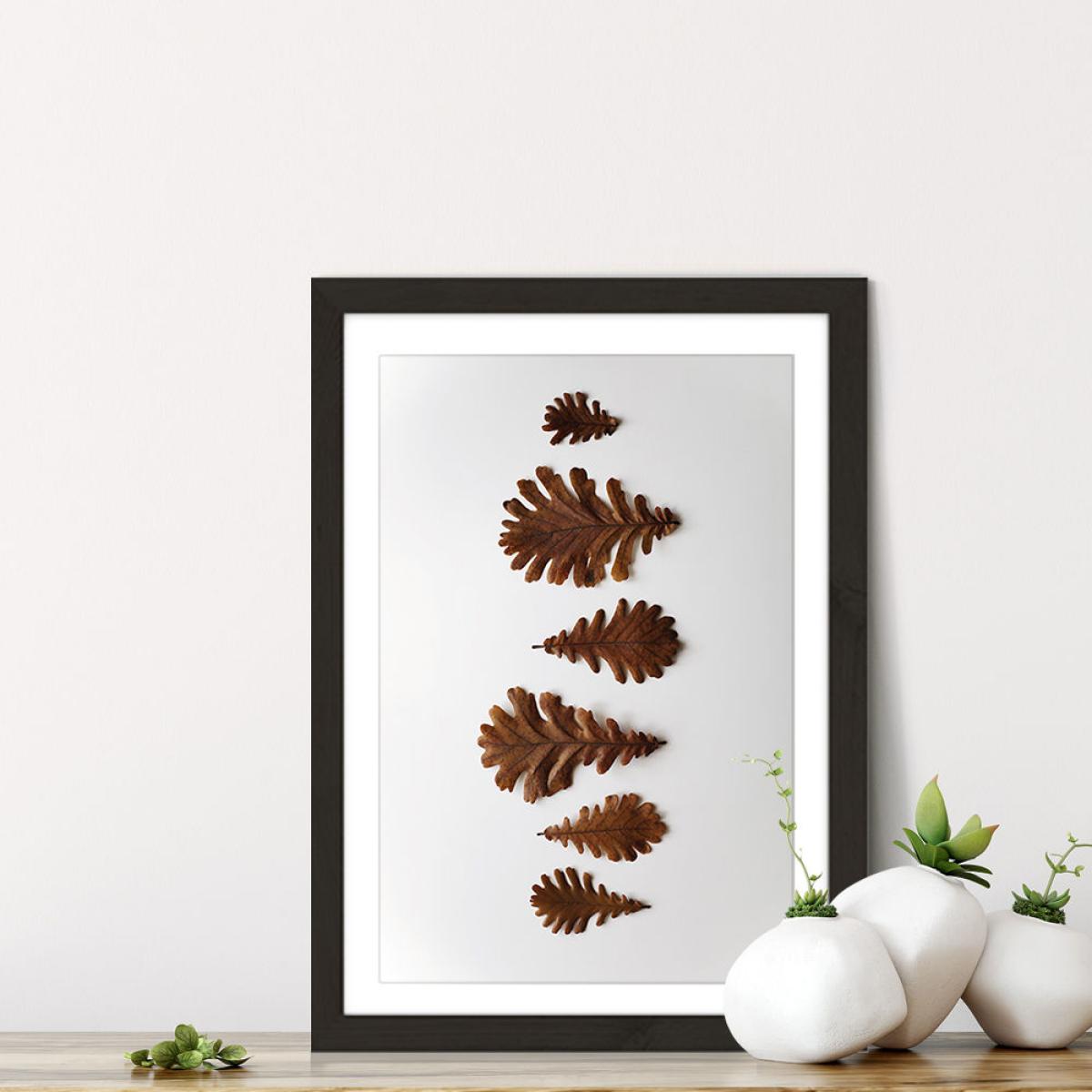 Shapes - Oak Leaf’s Art Print Black Frame – image 6