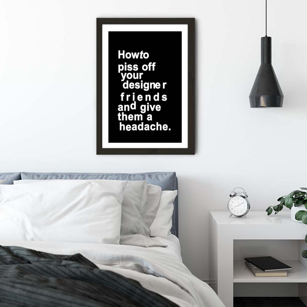 The Headache Art Print Black Frame – image 4