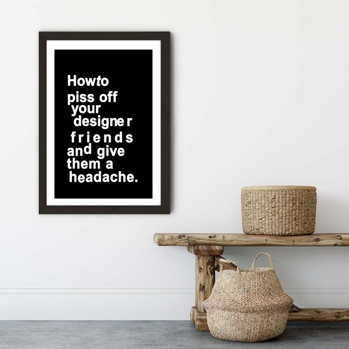 The Headache Art Print Black Frame – image 6
