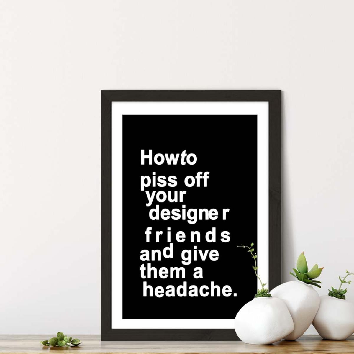 The Headache Art Print Black Frame – image 7