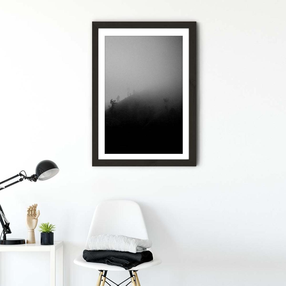 Myst Trees Art Print Black Frame – image 2