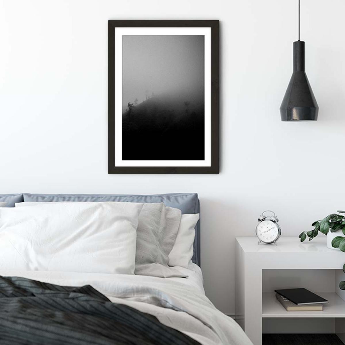 Myst Trees Art Print Black Frame – image 4