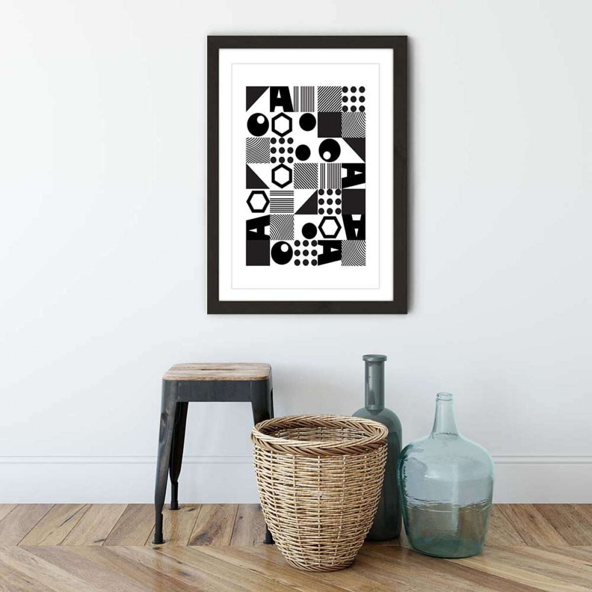 Black Frame Geometric II Art Print – image 2