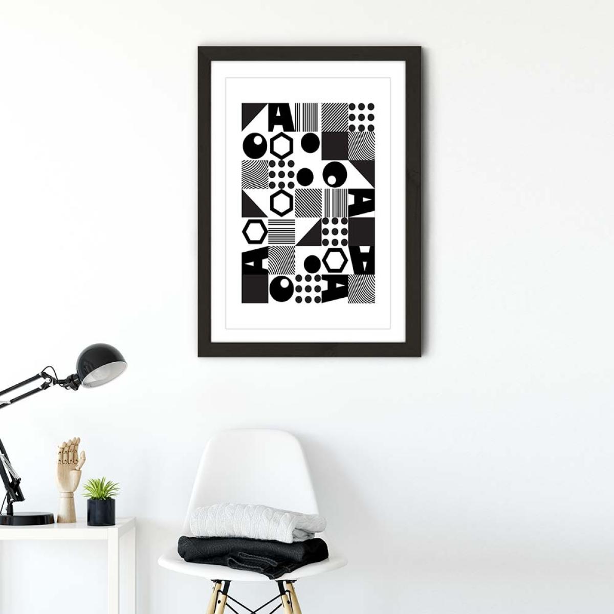 Black Frame Geometric II Art Print – image 3