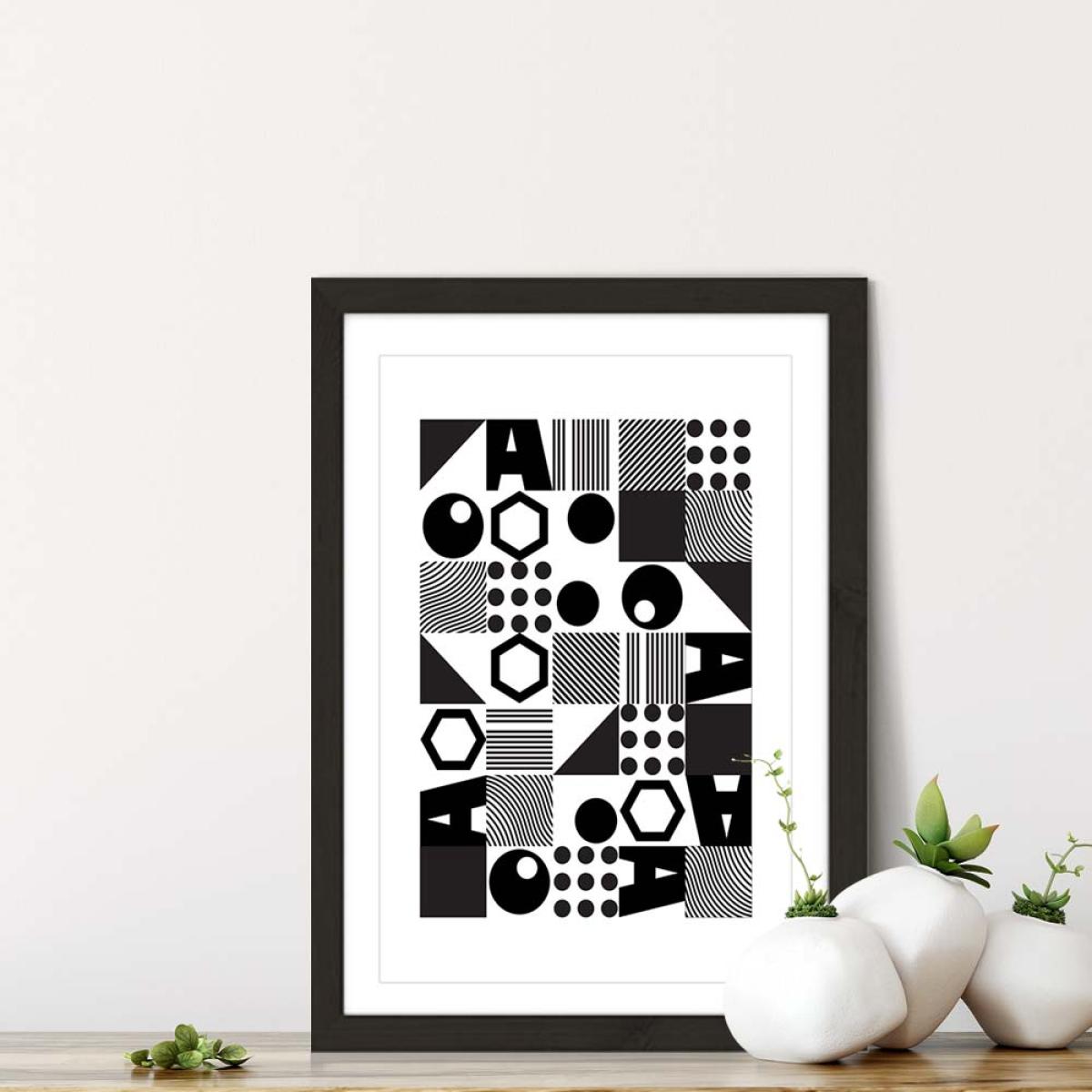 Black Frame Geometric II Art Print – image 4