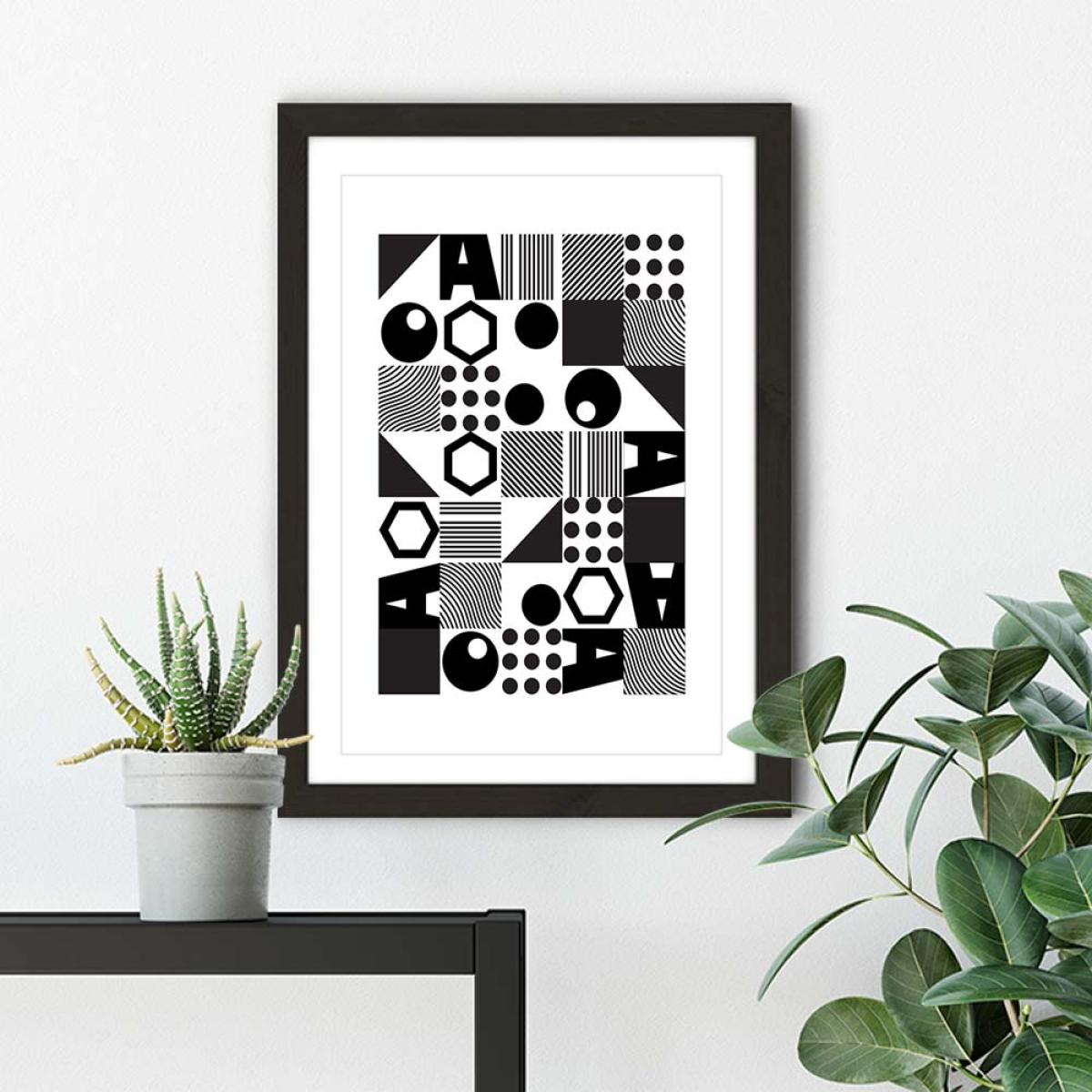 Black Frame Geometric II Art Print – image 6