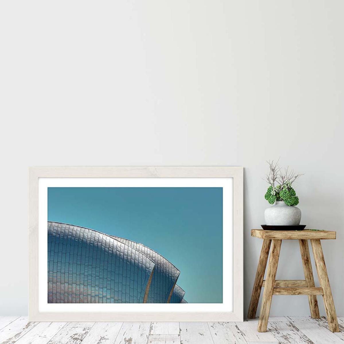 Thames Barrier Art Print White Frame – image 3