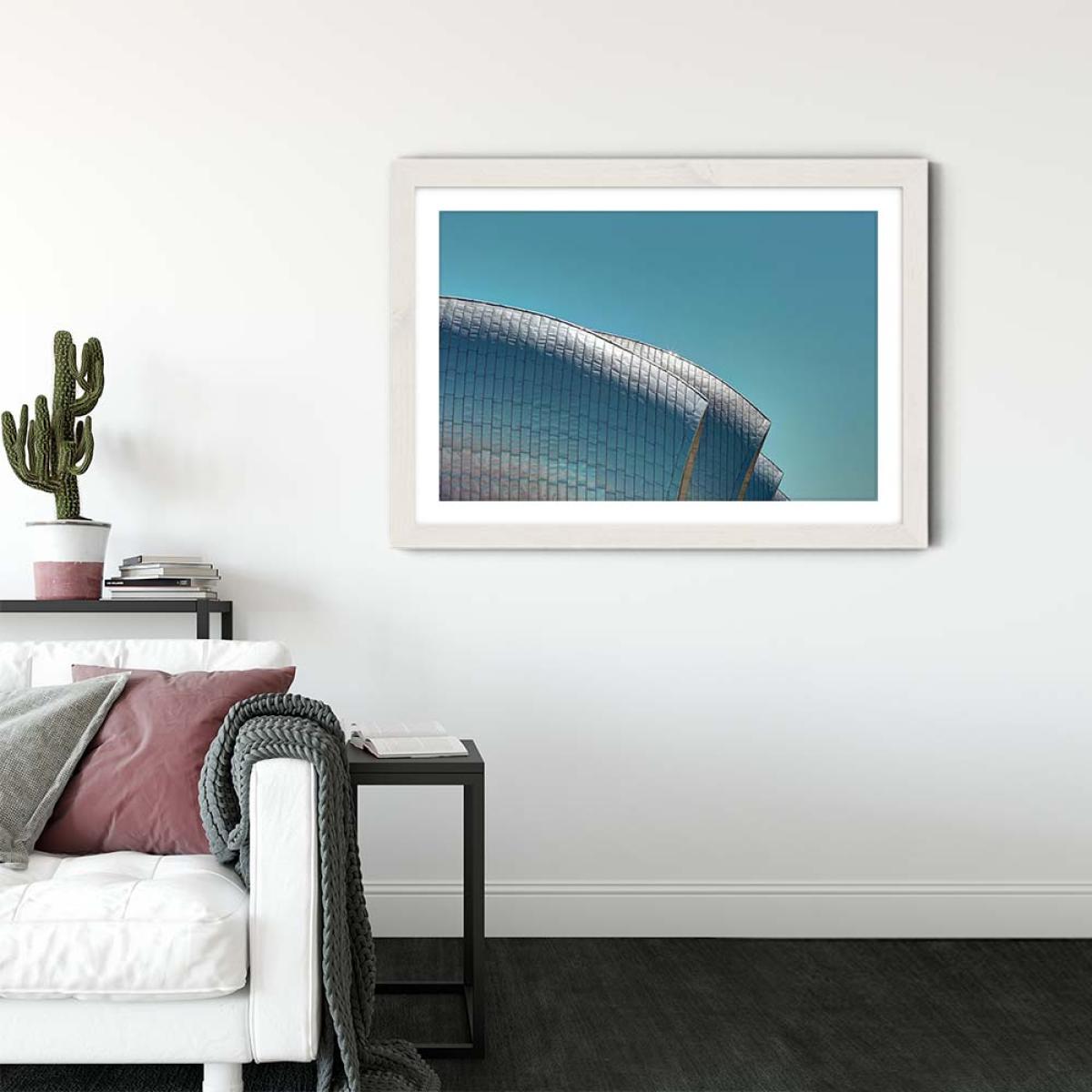 Thames Barrier Art Print White Frame – image 6