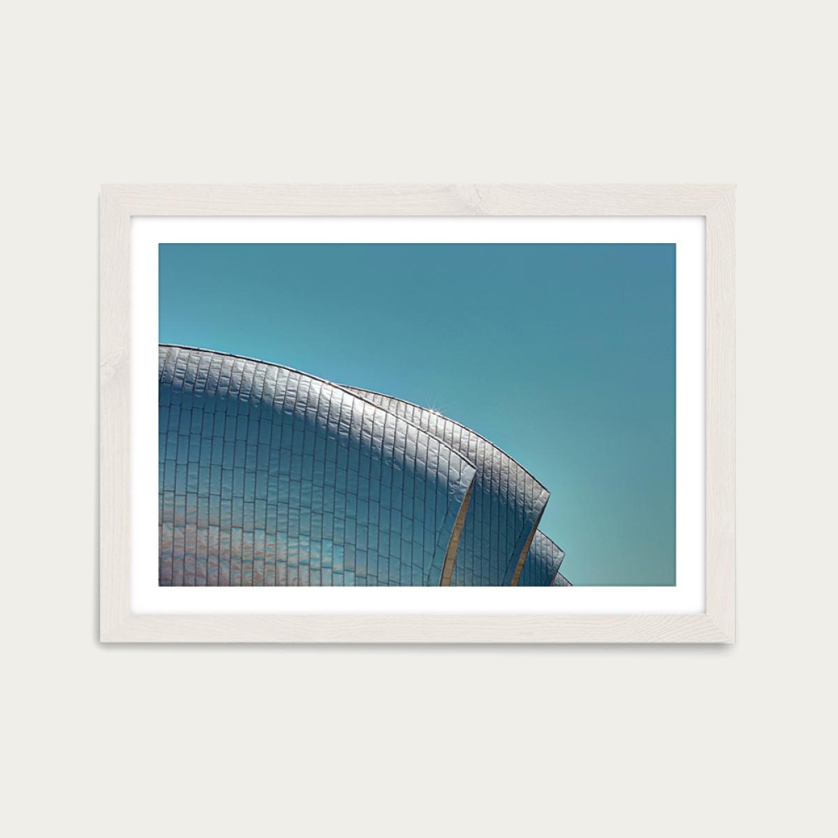 Thames Barrier Art Print White Frame – image 1
