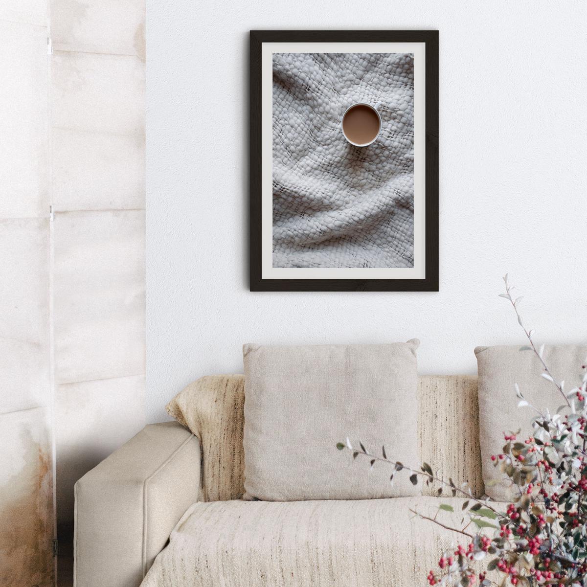 Beige Cozy Caramel Coffee Dreams Art Print Black Frame – image 8