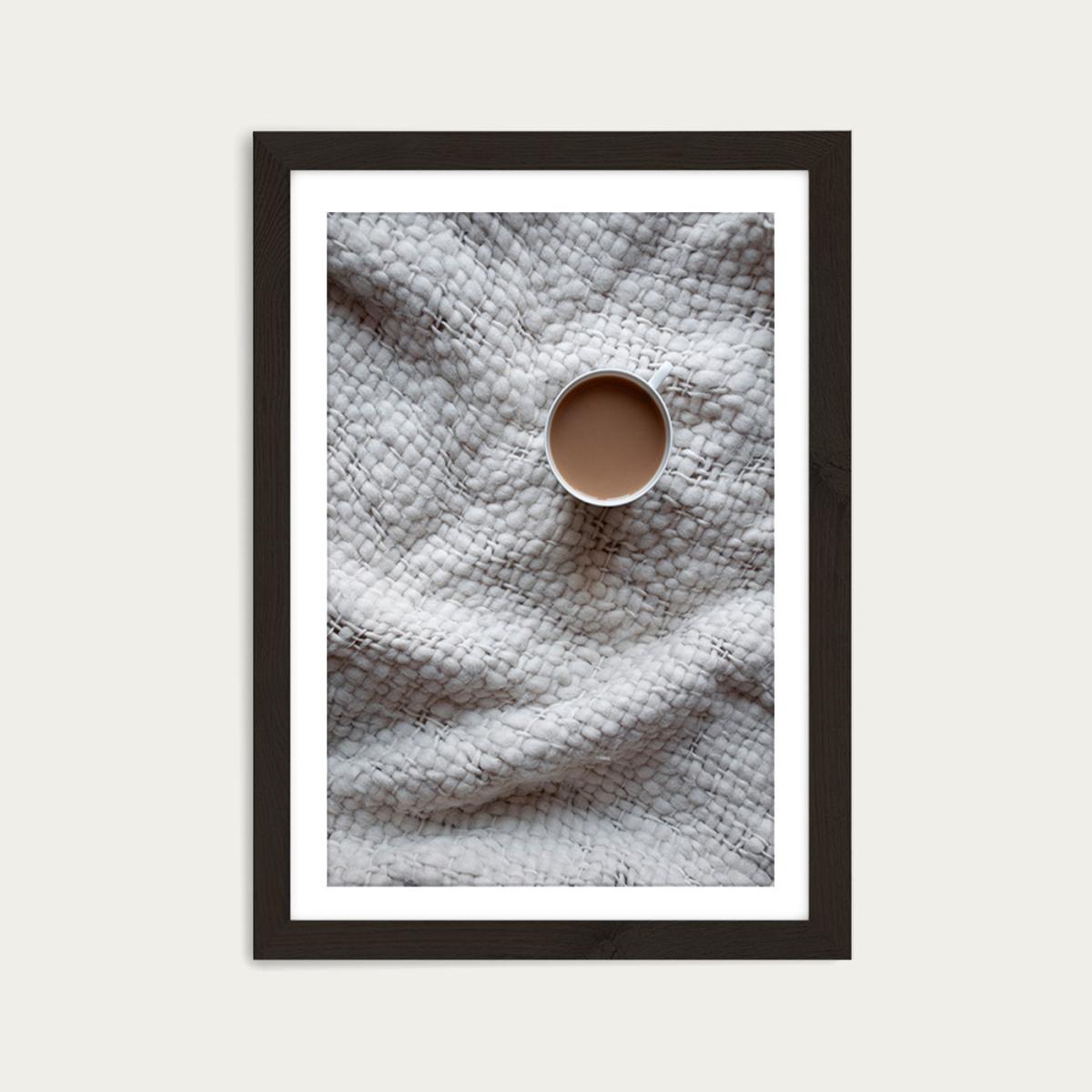 Beige Cozy Caramel Coffee Dreams Art Print Black Frame – image 9