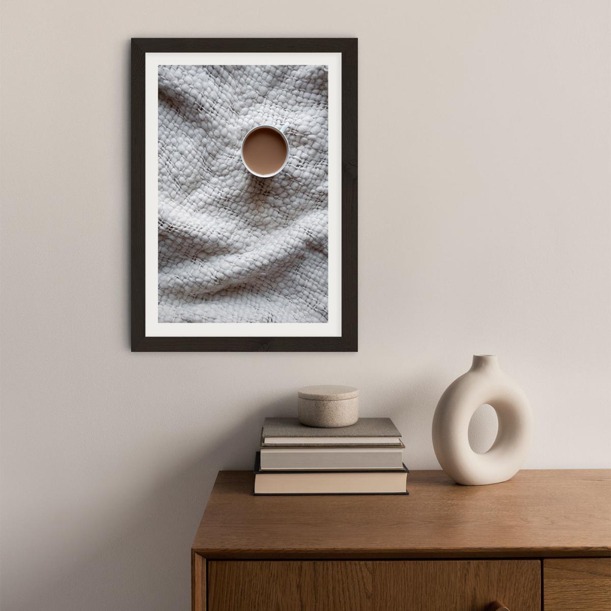 Beige Cozy Caramel Coffee Dreams Art Print Black Frame – image 10