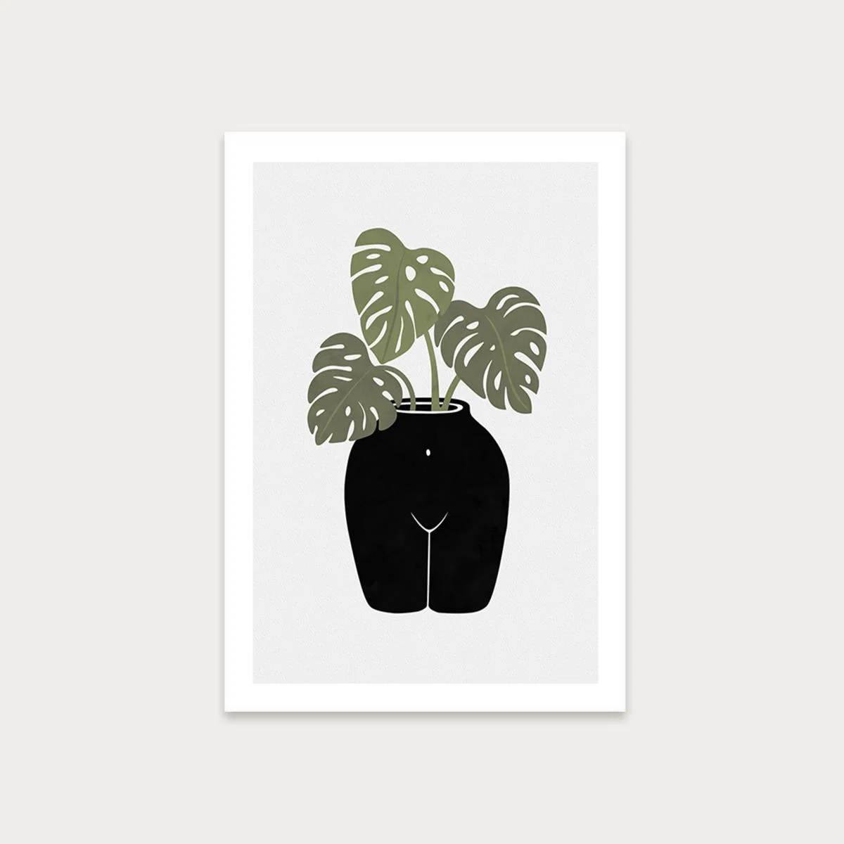 Body Tanical Vase Art Print Unframed