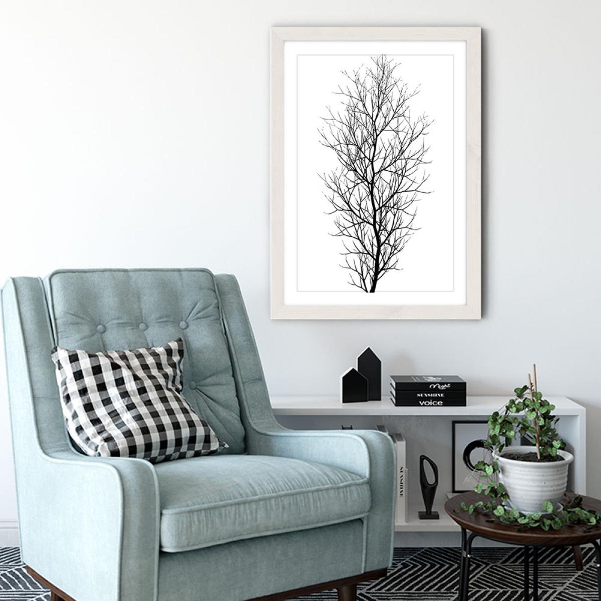 The Black Tree Art Print White Frame – image 2