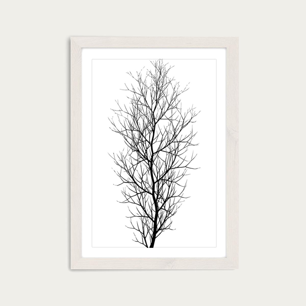 The Black Tree Art Print White Frame – image 1