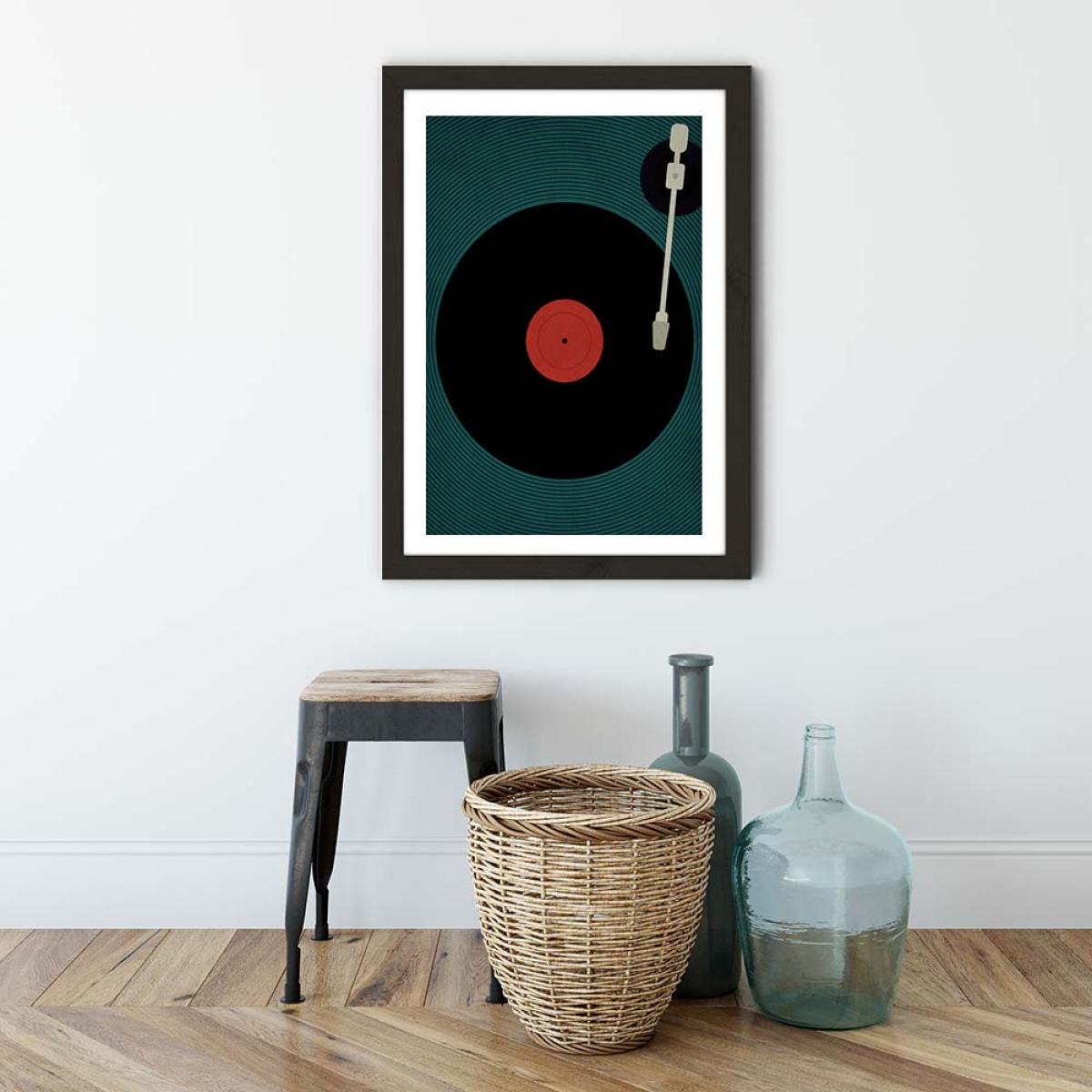 The Record Art Print Black Frame – image 3