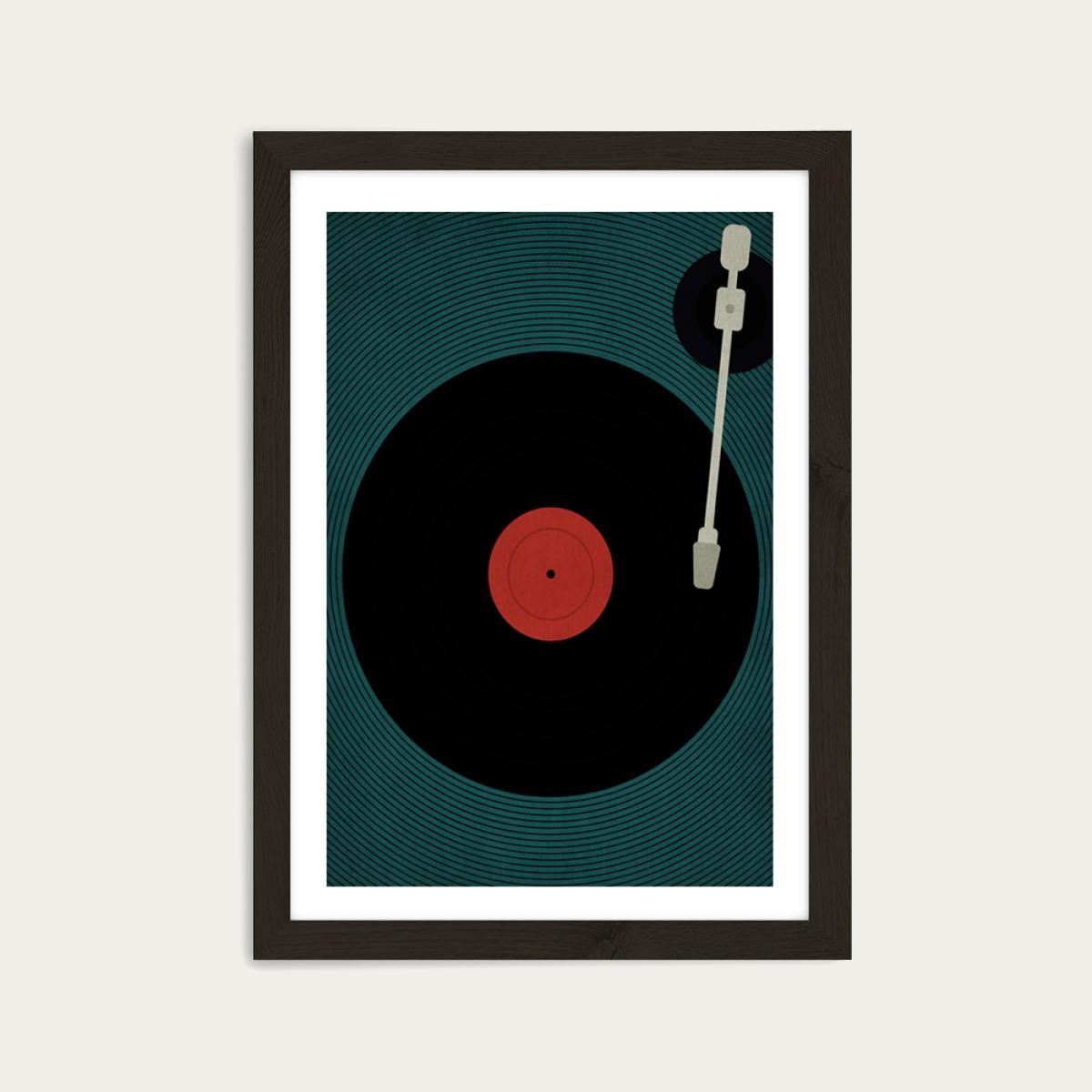 The Record Art Print Black Frame – image 1