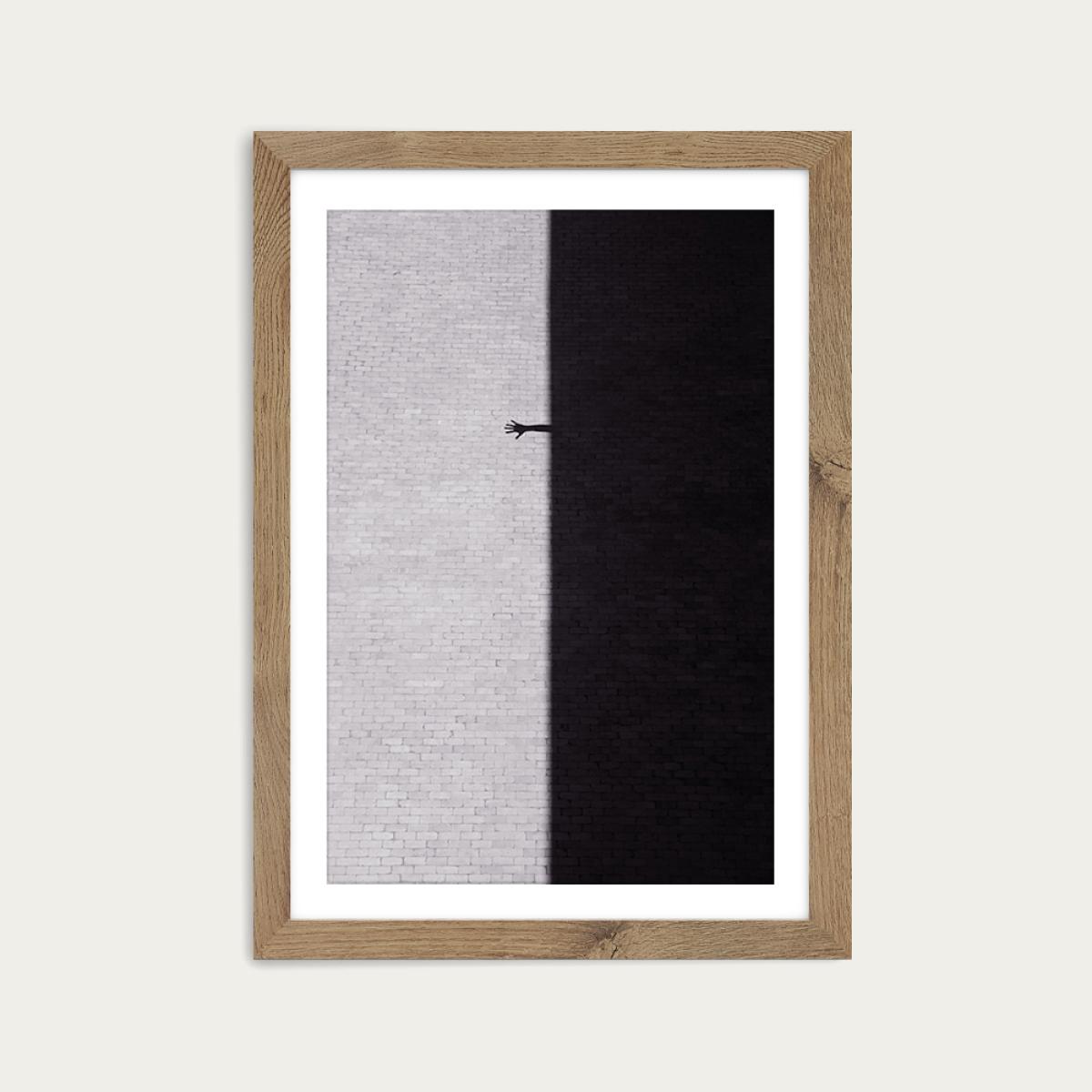 Reach Out Art Print Oak Frame – image 1