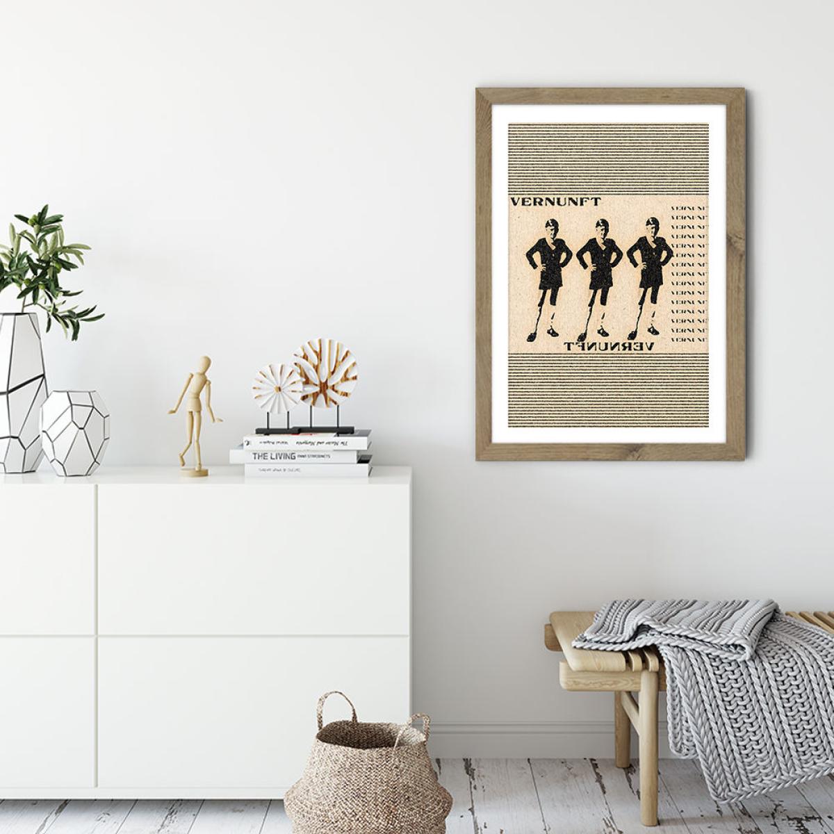 Die Vernunft Art Print Oak Frame – image 3