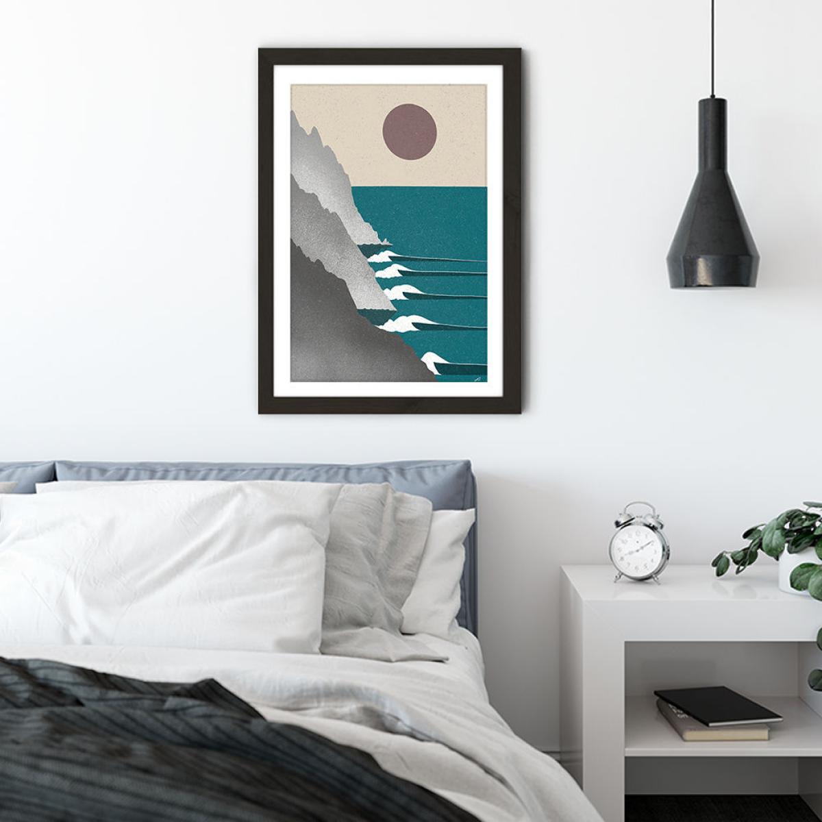 Rocks Ahead Art Print Black Frame – image 2